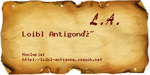 Loibl Antigoné névjegykártya
